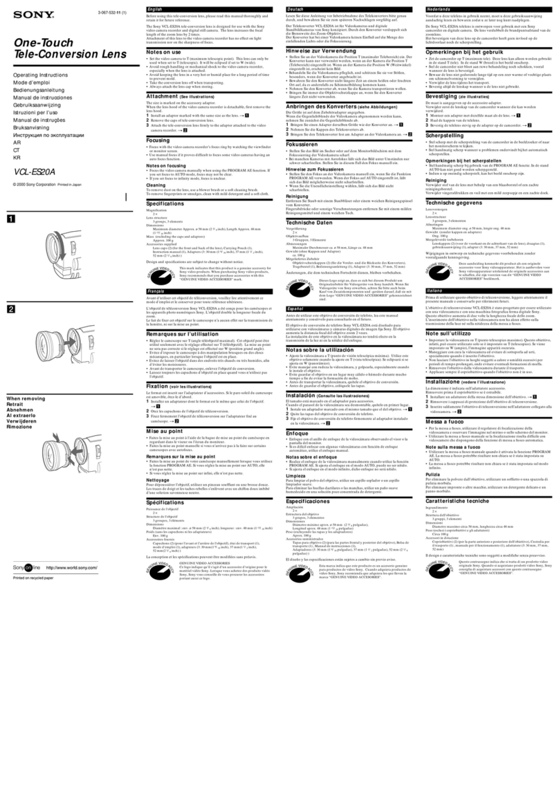 Sony VCL-ES20A User manual