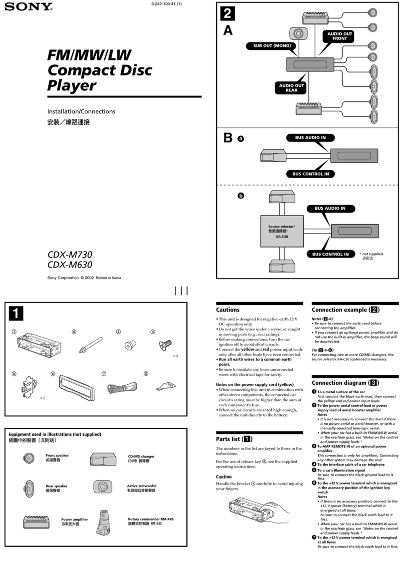 Sony CDX-M730 Product guide