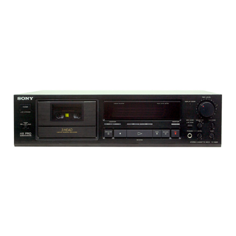 Sony STEREO CASSETTE DECK TC-K620 User manual