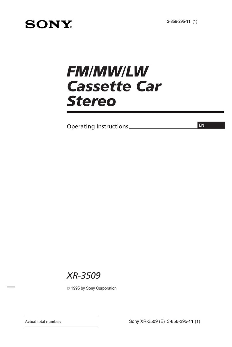 Sony Model XR-3509 operating instructions