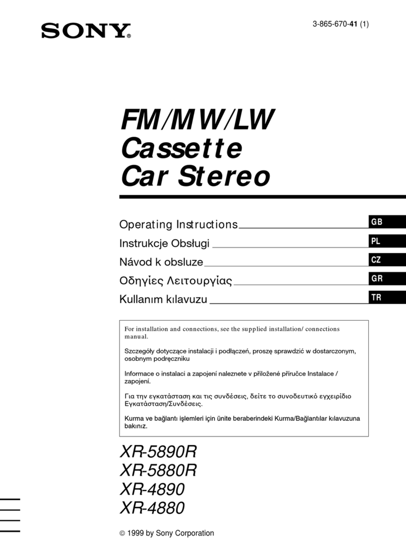 Sony XR-4880 operating instructions
