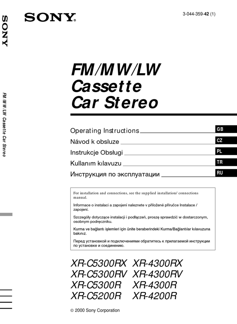 Sony XR-4200R operating instructions