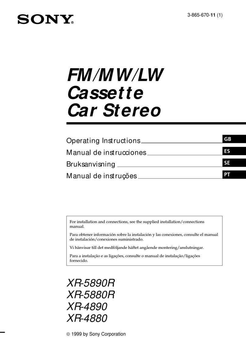 Sony XR-4890 operating instructions