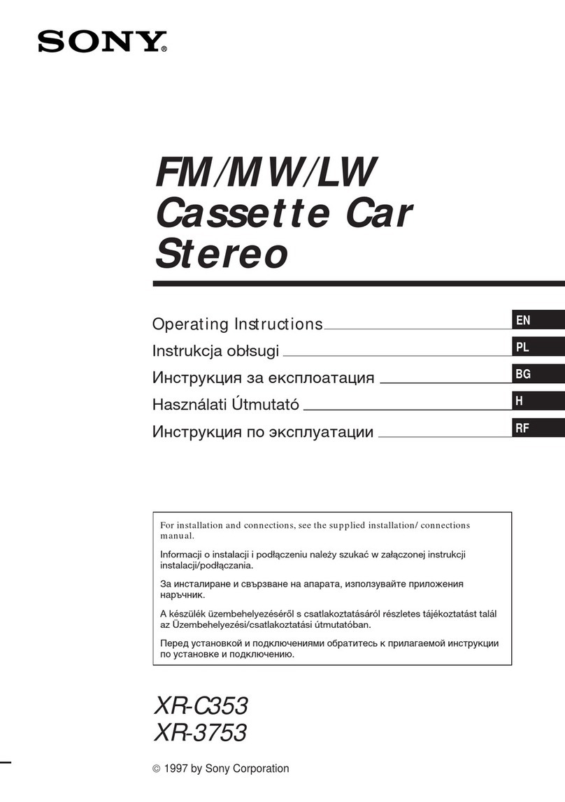 Sony XR-3753 operating instructions