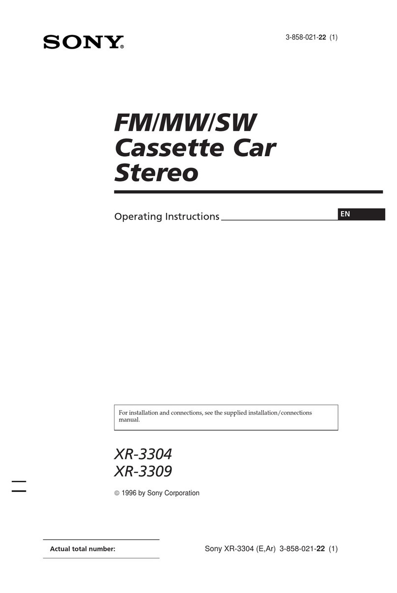 Sony XR-3304 operating instructions