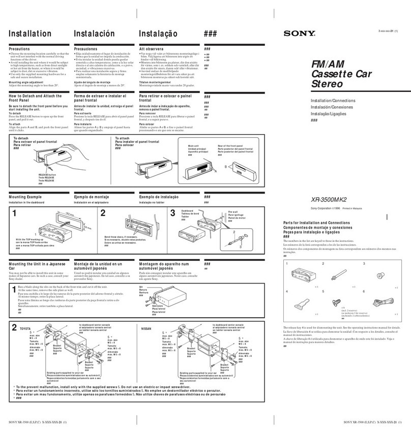 Sony XR-3500MK2 Installation/connections