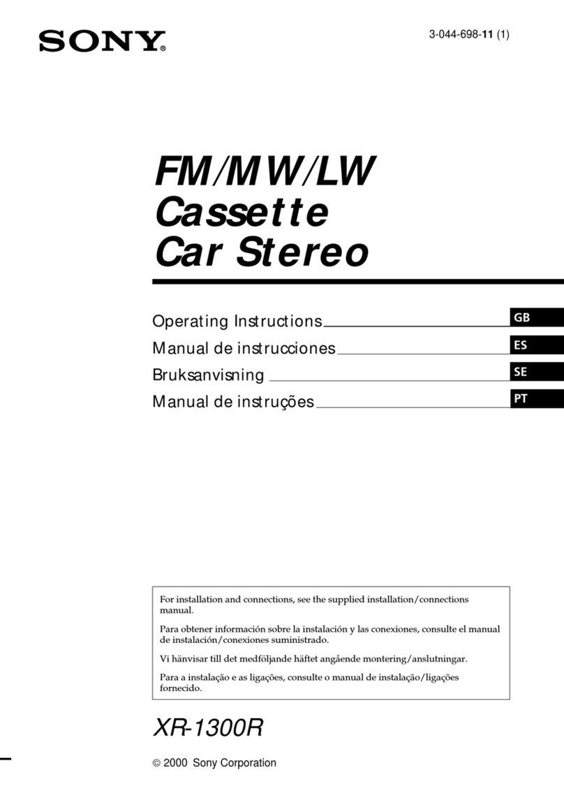 Sony XR-1300R operating instructions