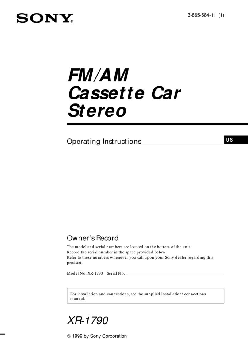 Sony XR-1790 operating instructions