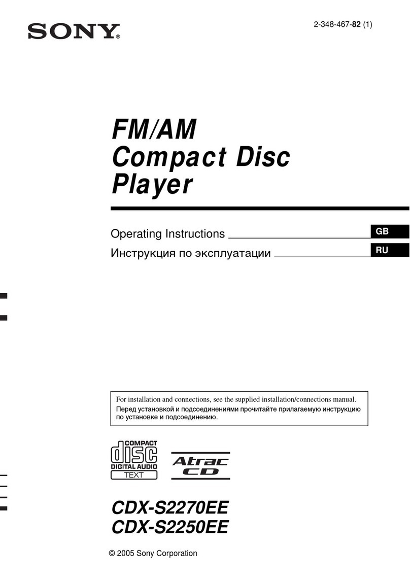 Sony CDX-S2250EE operating instructions