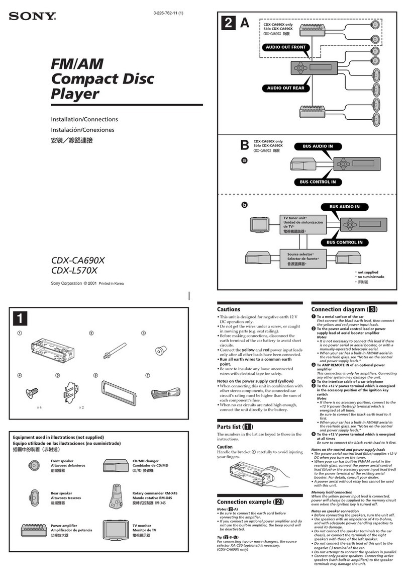 Sony CDX-L570X Product guide