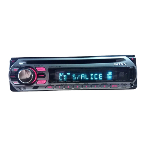 Sony CDX-GT410U - Fm/am Compact Disk Player operating instructions