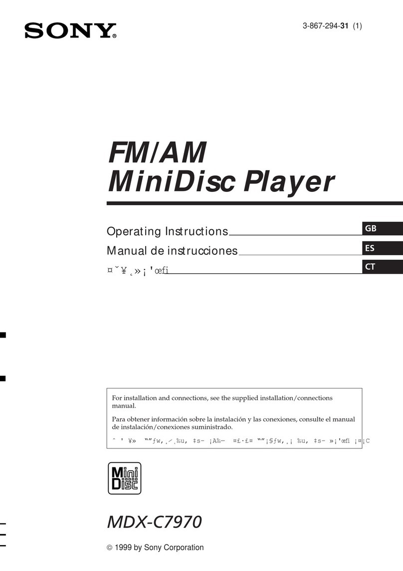 Sony MDX-65 User manual