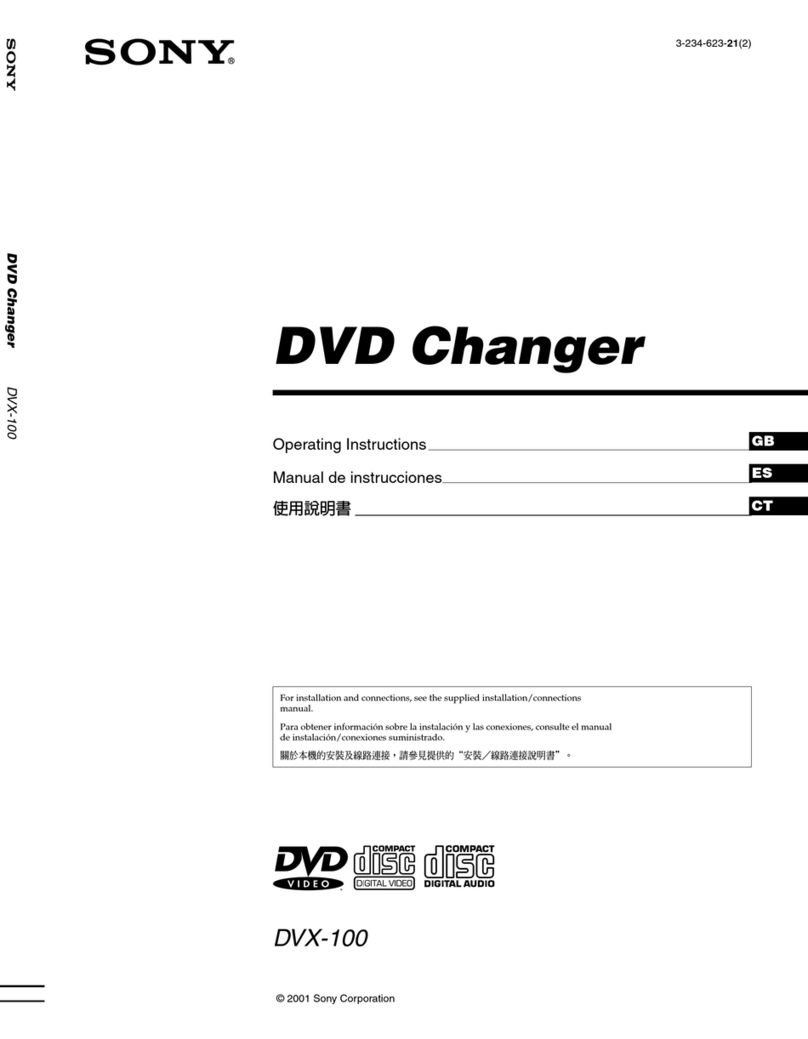Sony DVX-100 - 10 Disc Dvd Changer operating instructions