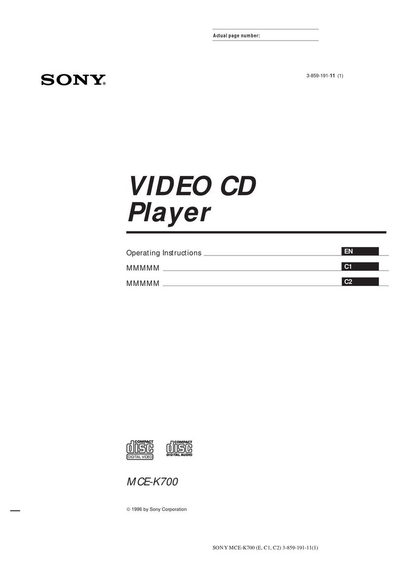 Sony MCE-K700 User manual