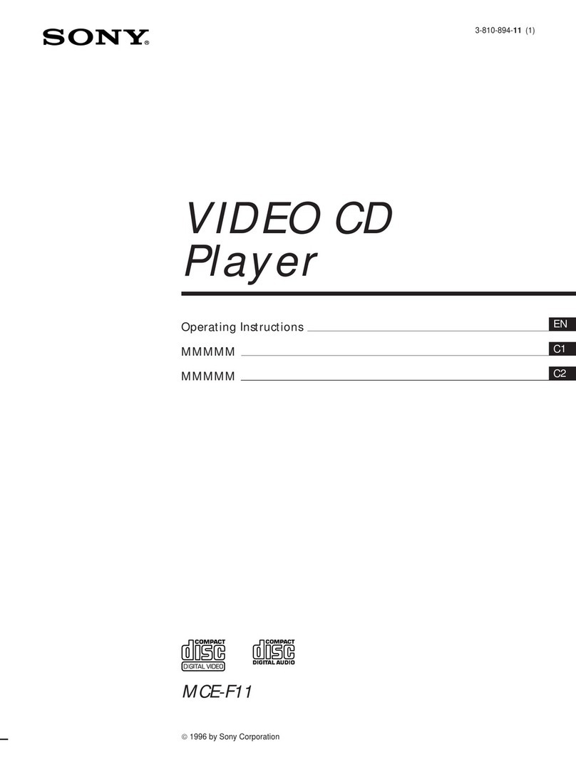 Sony MCE-F11 operating instructions