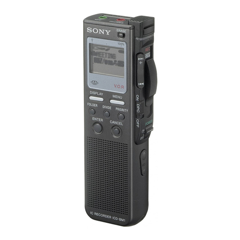 Sony ICDBM1 - Memory Stick Media Digital Voice... User manual
