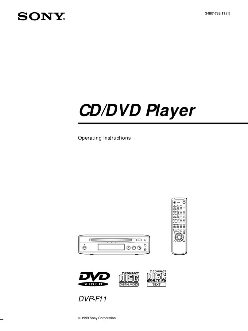Sony DVP-F11 operating instructions