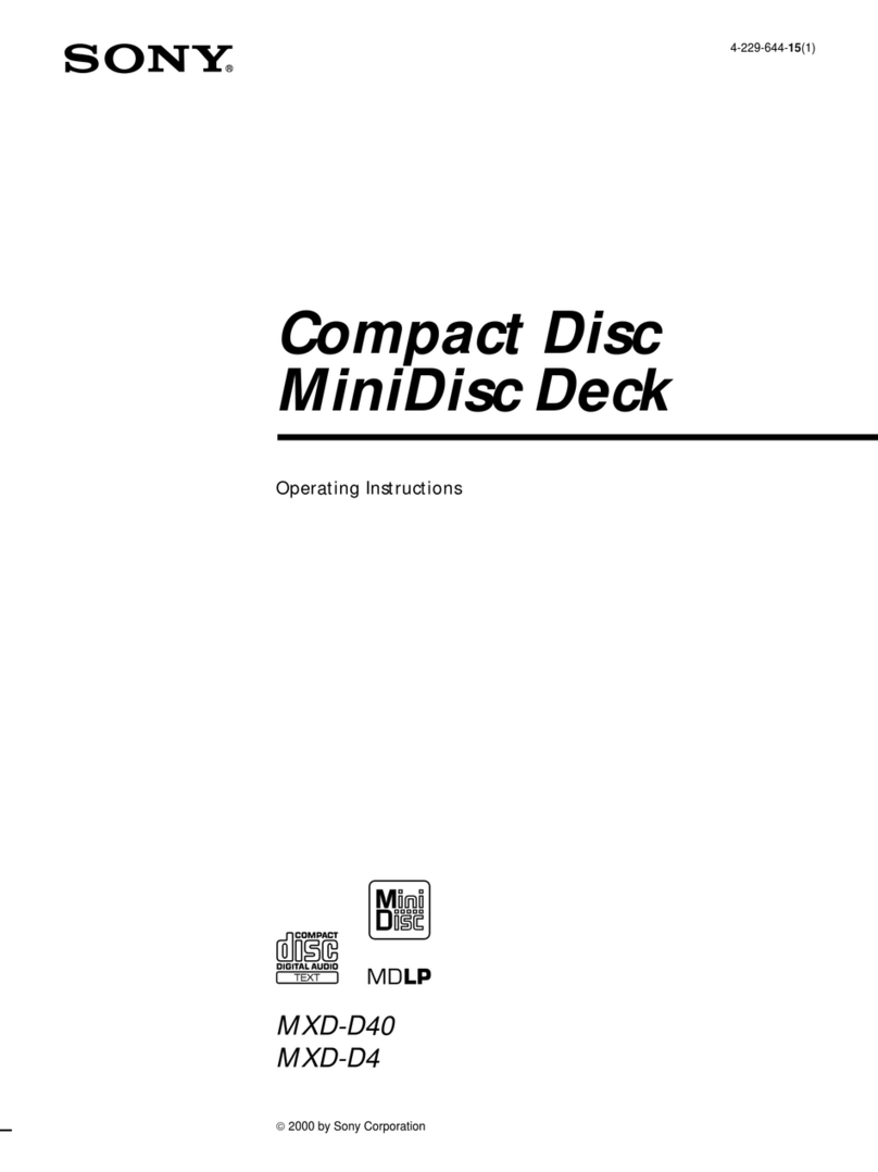 Sony MXD-D4 User manual Sony MXD-D4 User manual