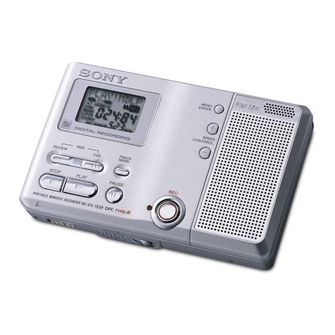 Sony MZ-B10 - Minidisc Voice Recorder User manual