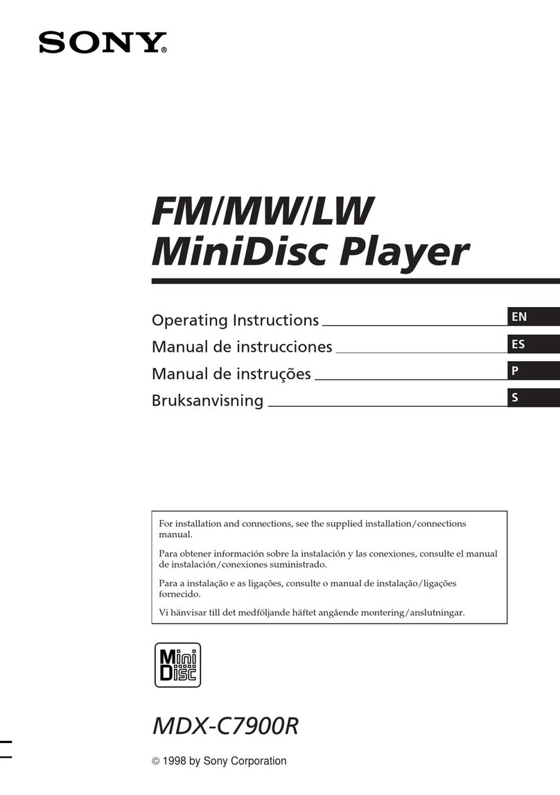 Sony MDX-C7900R operating instructions