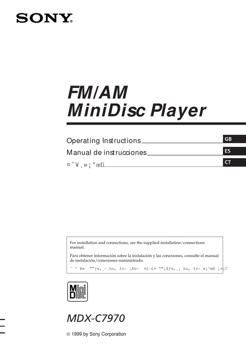 Sony MDX-C7970 operating instructions