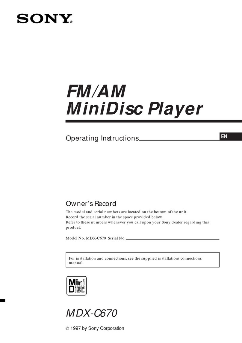 Sony MDX-C670 operating instructions