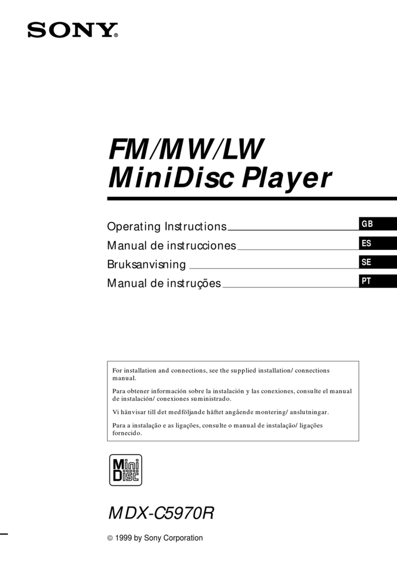 Sony MDX-C5970R operating instructions
