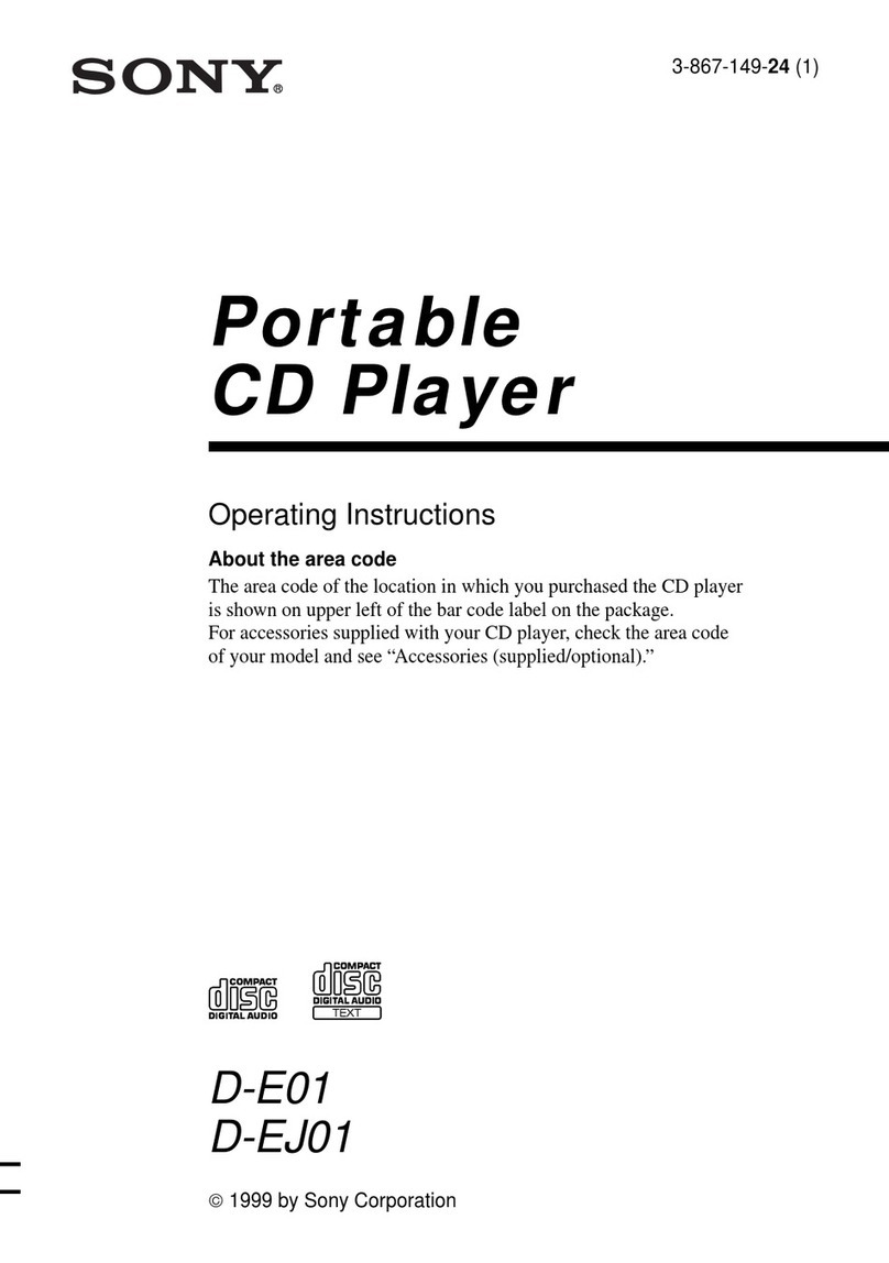 Sony D-E01 User manual
