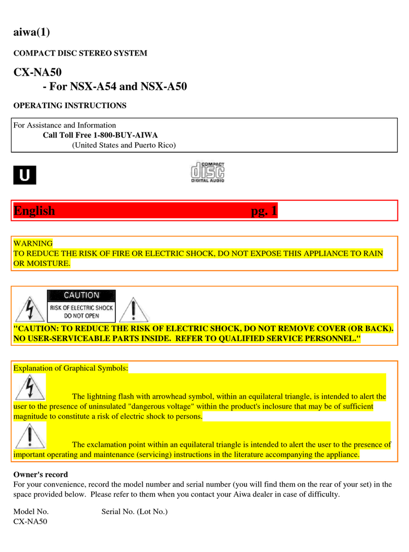 Aiwa CX-NA50 User manual
