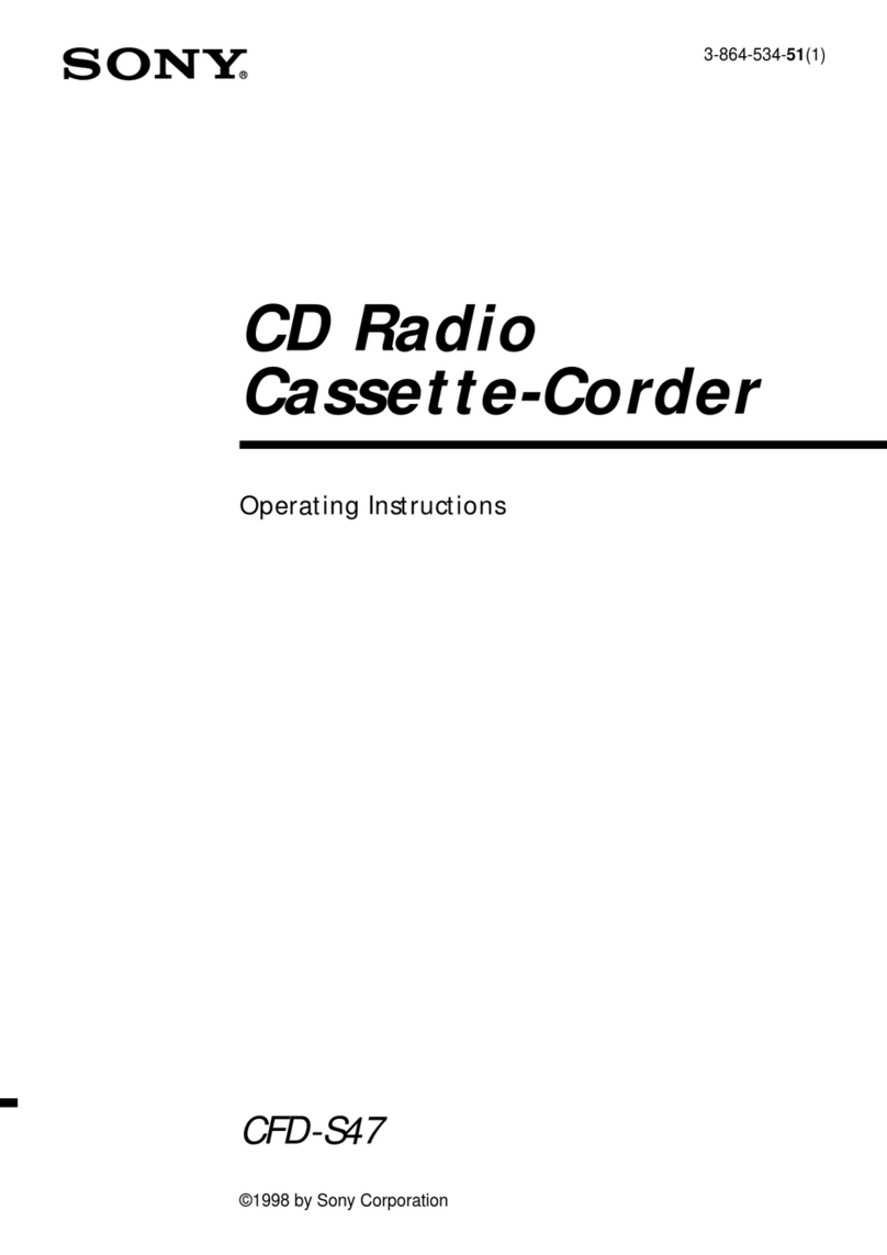 Sony CFD-S47 - Cd Radio Cassette-corder User manual