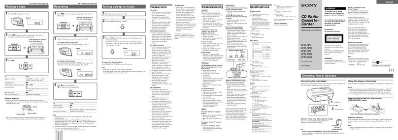 Sony CFD-922L User manual