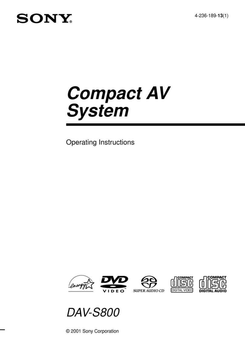 Sony DAV-S800 operating instructions