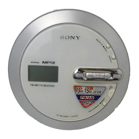 Sony CD Walkman D-NF430 User manual