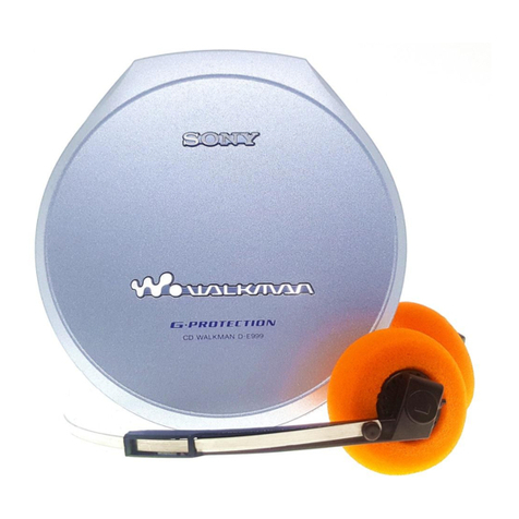 Sony Walkman D-E999 operating instructions