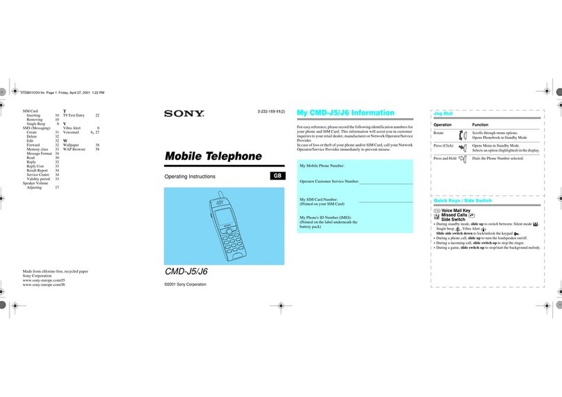 Sony CMD-J5 User manual