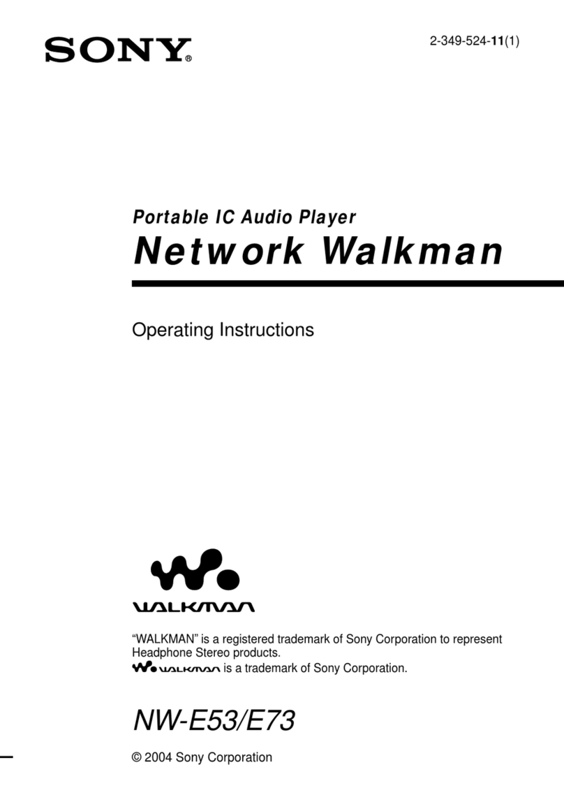 Sony NW-E53/E73 User manual