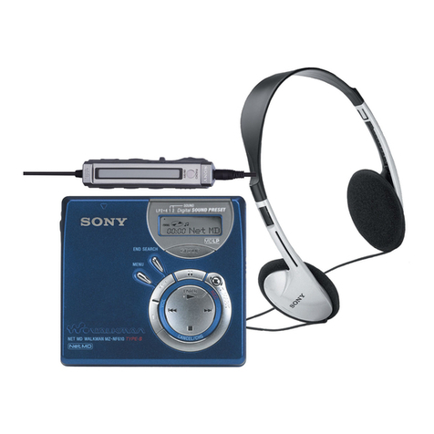 Sony Walkman MZ-NF610 operating instructions