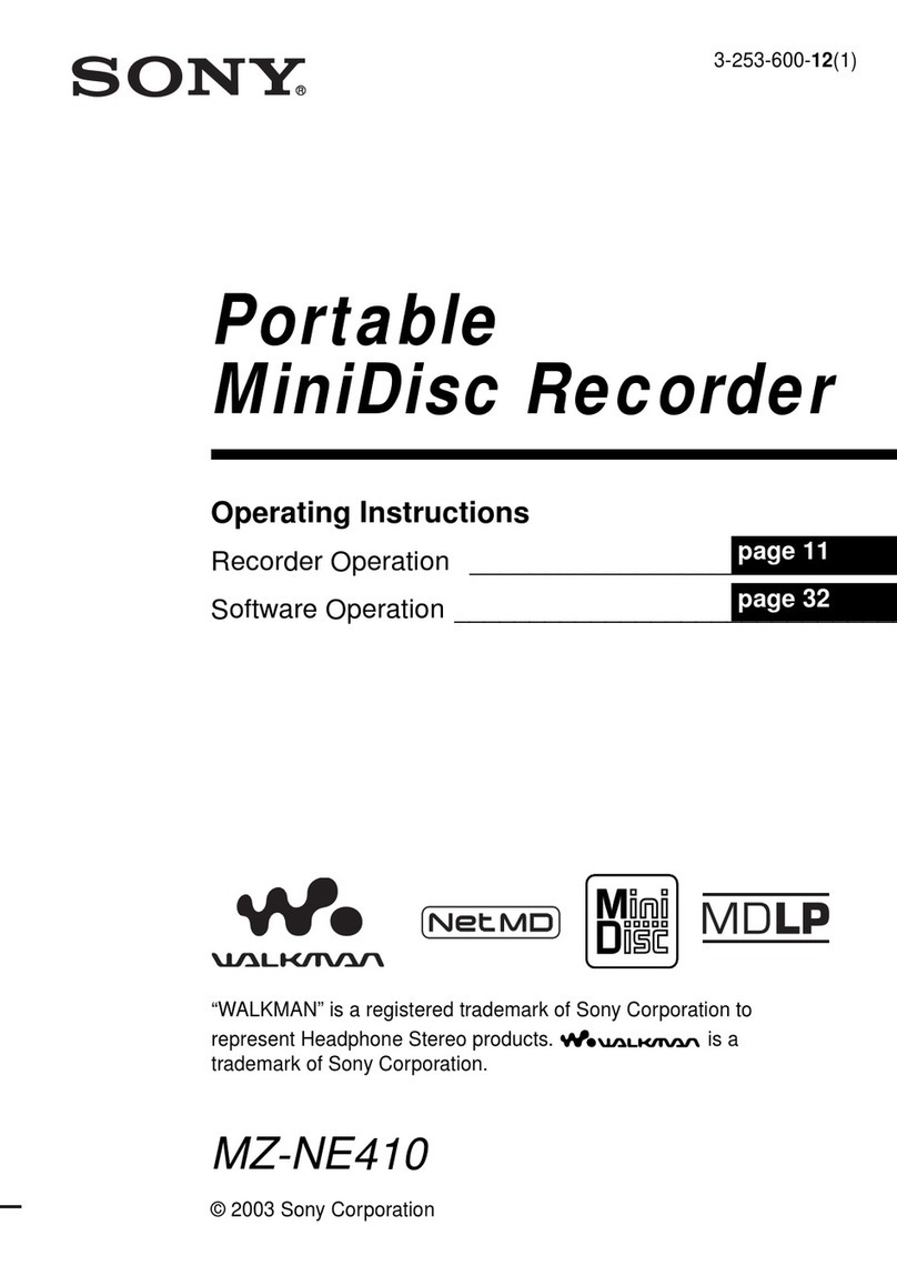 Sony MZ-NE410 Notes on installing & operating... User manual
