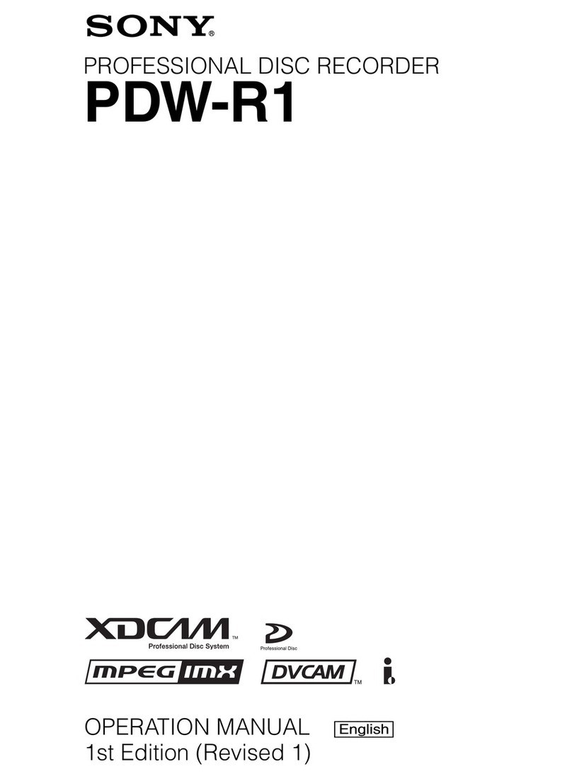Sony XDCAM PDW-R1 User manual