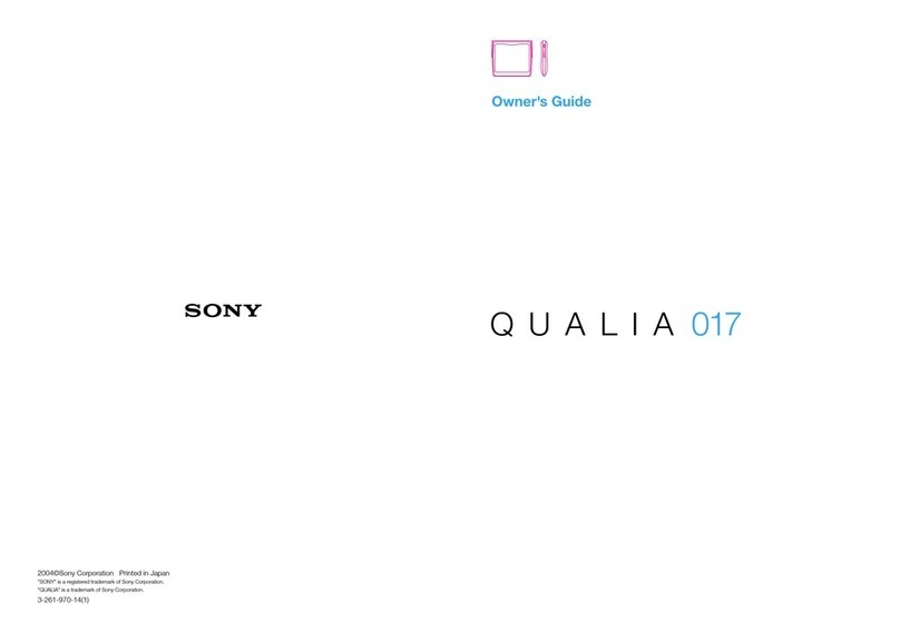 Sony Q017-MD1 User manual