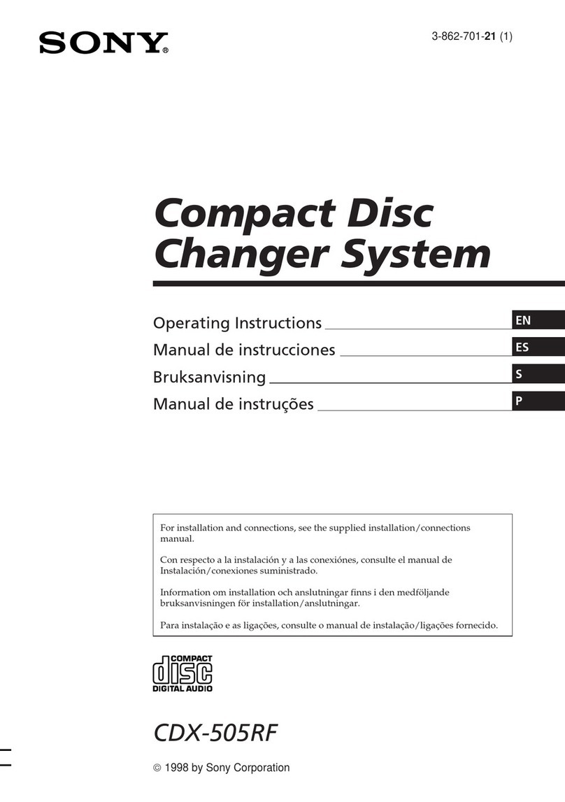 Sony CDX-505RF - Compact Disc Changer System Instruction Manual