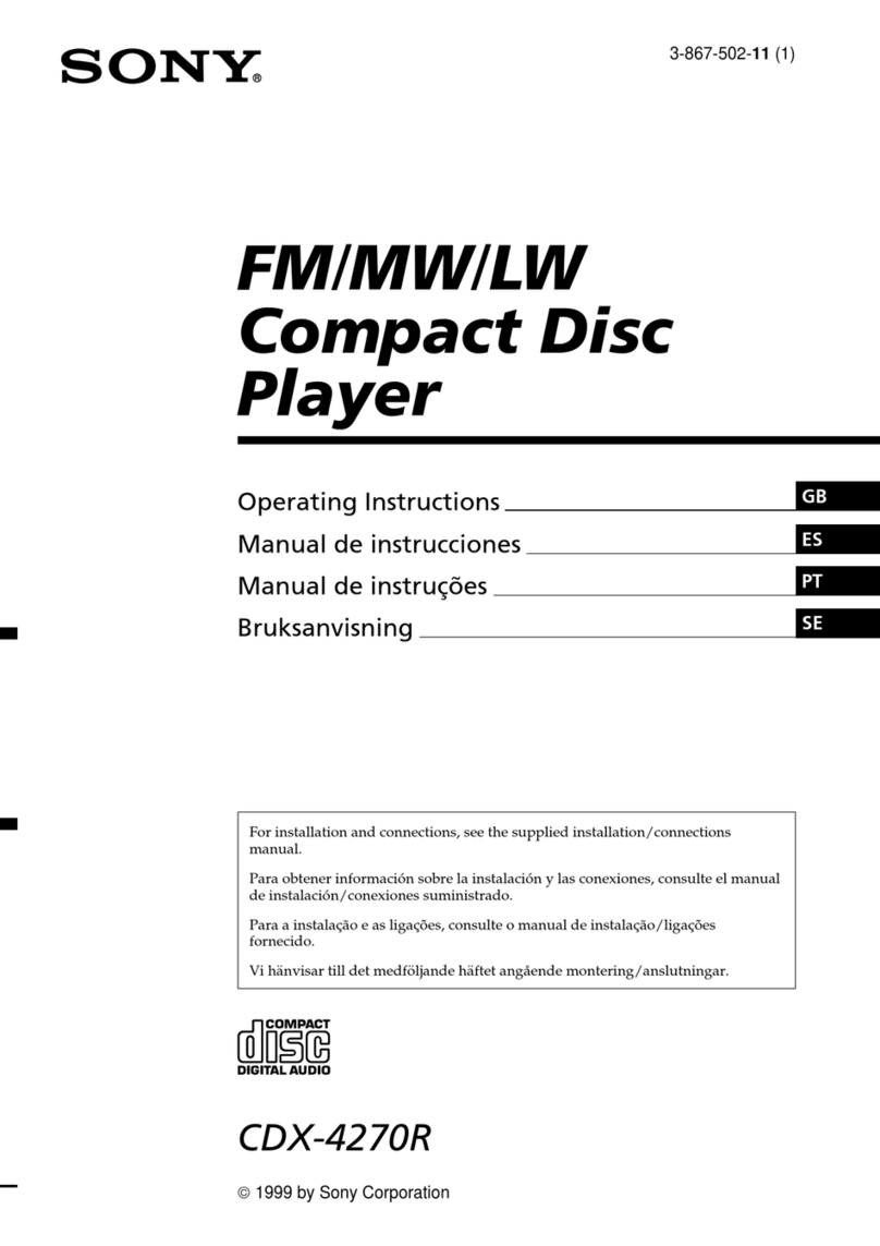 Sony CDX-4270R operating instructions