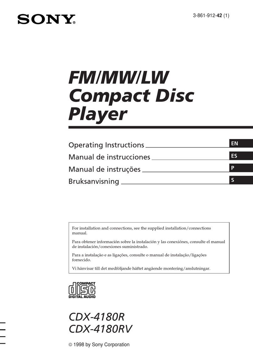 Sony CDX-4180RV operating instructions