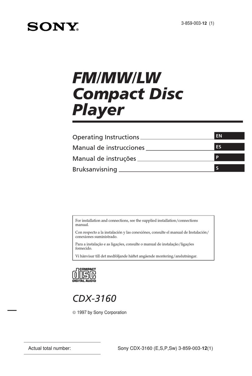 Sony CDX-3160 User manual
