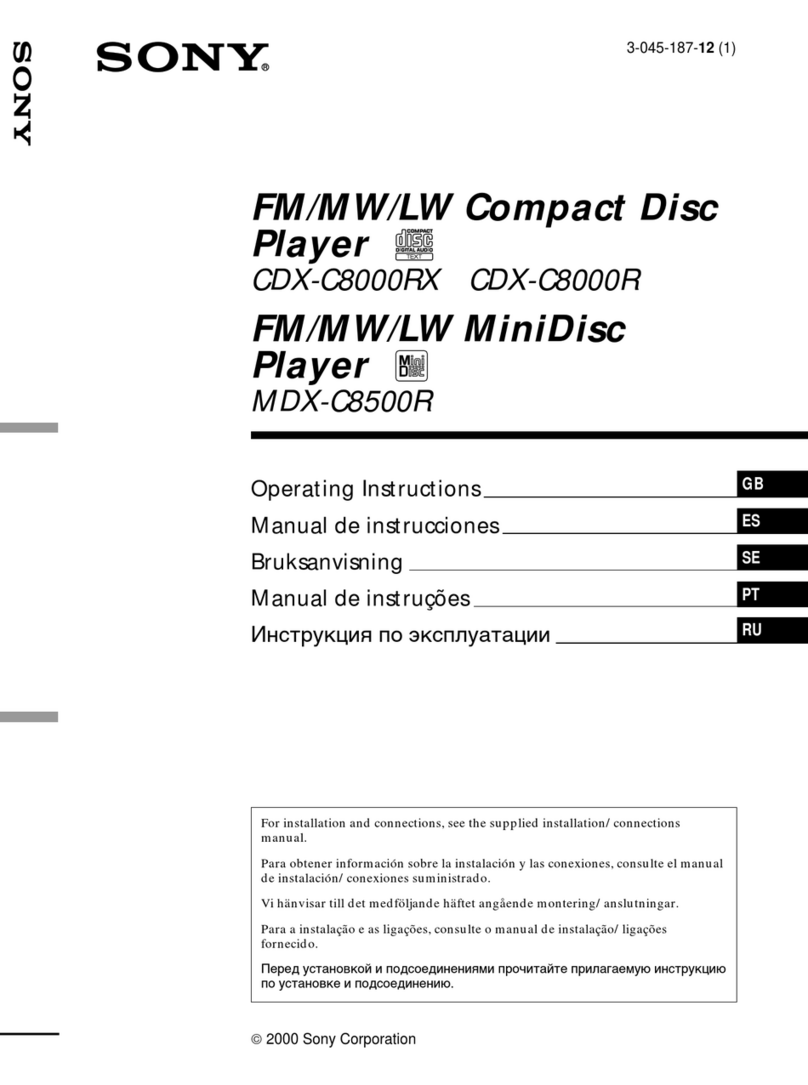 Sony CDX-C8000R operating instructions