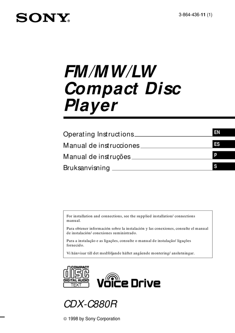 Sony CDX-C880R operating instructions