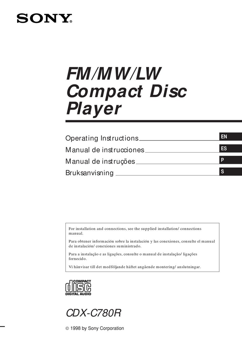 Sony CDX-C780R operating instructions