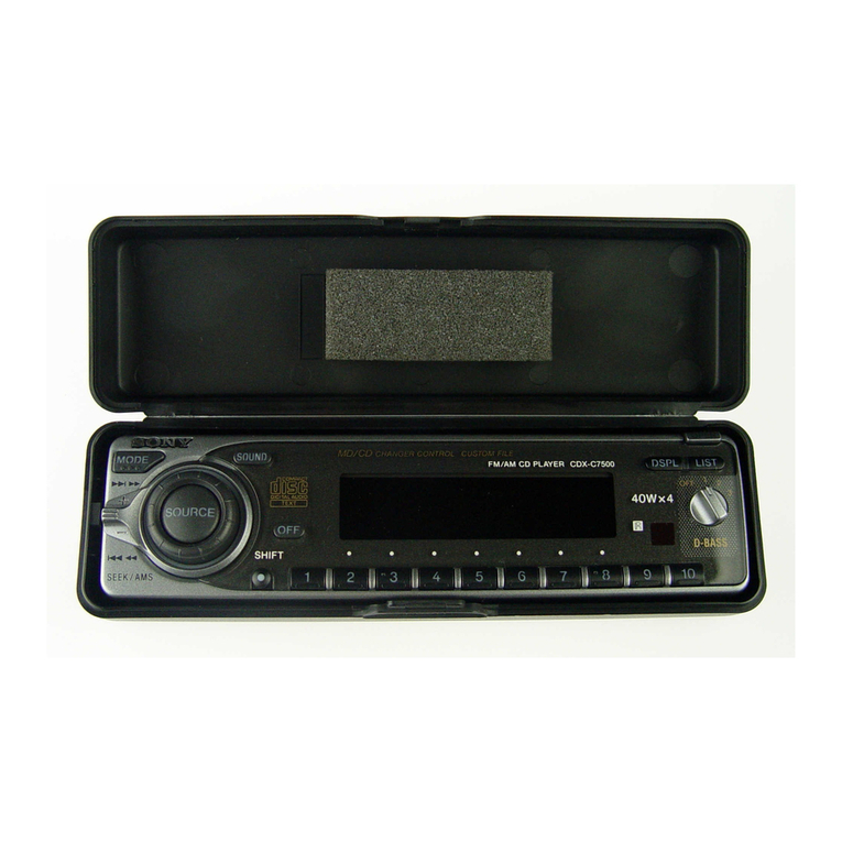 Sony CDX-C7500 Operating Instructions (English User manual Sony CDX-C7500 Operating Instructions (English User manual