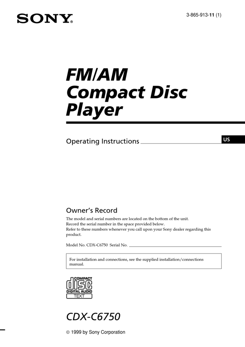 Sony CDX-C6750 operating instructions