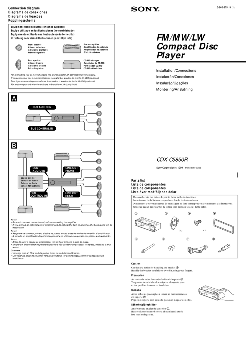 Sony CDX-C5850R Product guide